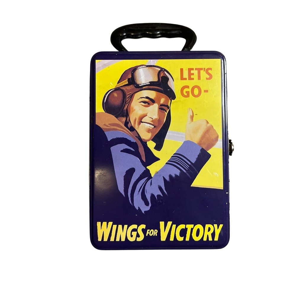 Accoutrements Wings for Victory Metal Lunch Box 2002 WWII Style Pilot Tin 10889
